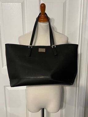 New York & Company Black Leather Tote